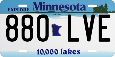 MN license plate 880LVE