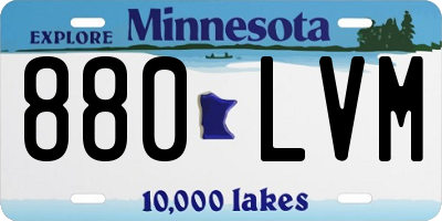 MN license plate 880LVM