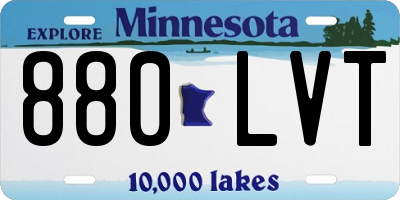 MN license plate 880LVT