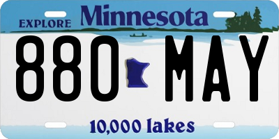 MN license plate 880MAY