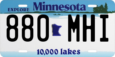 MN license plate 880MHI