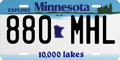MN license plate 880MHL