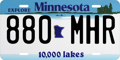 MN license plate 880MHR