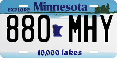 MN license plate 880MHY