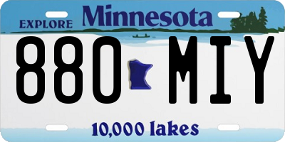 MN license plate 880MIY