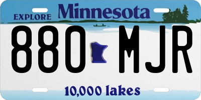MN license plate 880MJR
