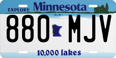 MN license plate 880MJV