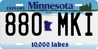 MN license plate 880MKI