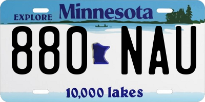 MN license plate 880NAU