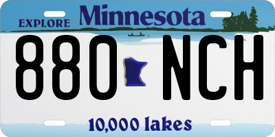 MN license plate 880NCH