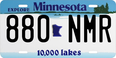 MN license plate 880NMR