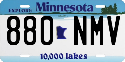 MN license plate 880NMV