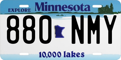 MN license plate 880NMY