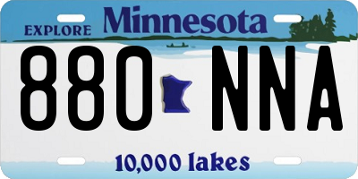 MN license plate 880NNA