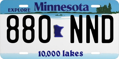 MN license plate 880NND