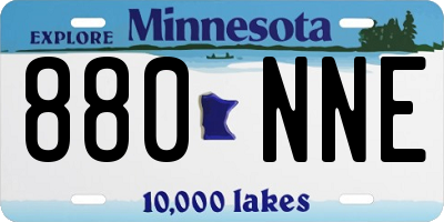 MN license plate 880NNE