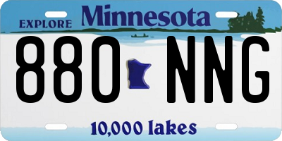 MN license plate 880NNG
