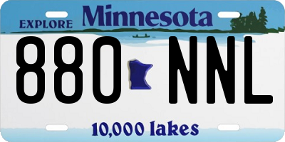MN license plate 880NNL