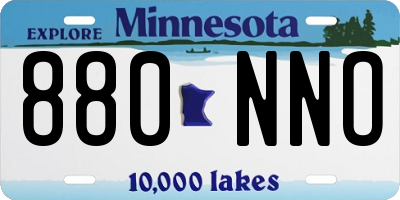 MN license plate 880NNO