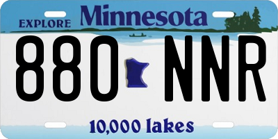 MN license plate 880NNR