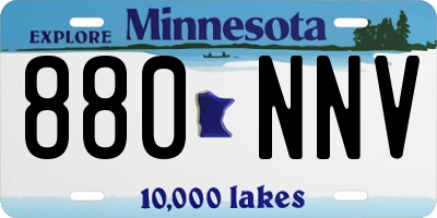 MN license plate 880NNV