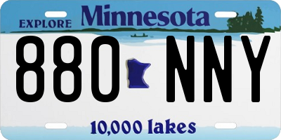 MN license plate 880NNY