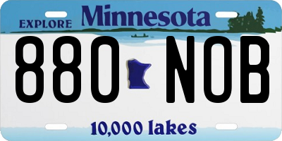 MN license plate 880NOB