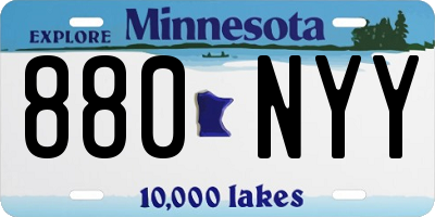 MN license plate 880NYY