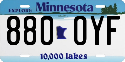 MN license plate 880OYF