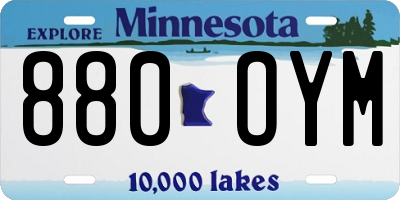 MN license plate 880OYM