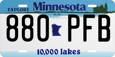 MN license plate 880PFB
