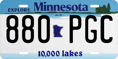 MN license plate 880PGC