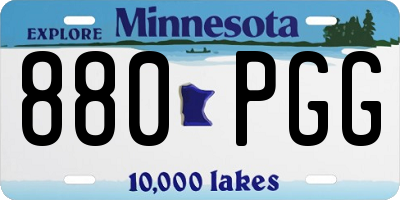 MN license plate 880PGG