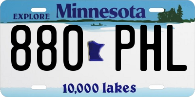 MN license plate 880PHL