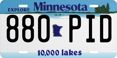 MN license plate 880PID