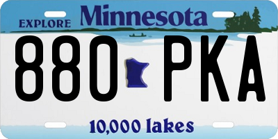 MN license plate 880PKA