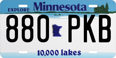 MN license plate 880PKB
