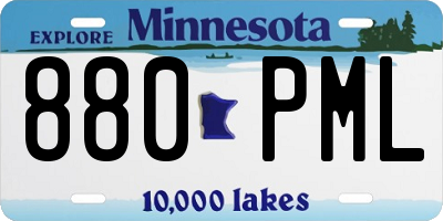 MN license plate 880PML