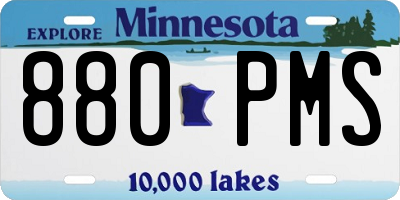 MN license plate 880PMS