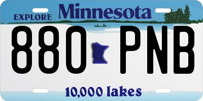 MN license plate 880PNB