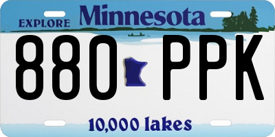 MN license plate 880PPK