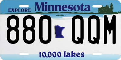 MN license plate 880QQM