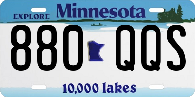 MN license plate 880QQS