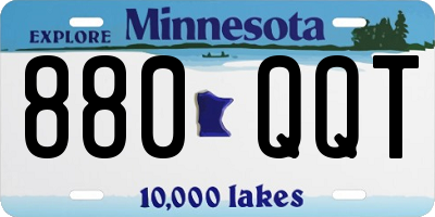 MN license plate 880QQT