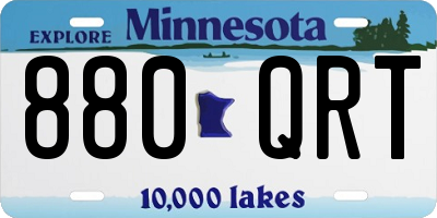 MN license plate 880QRT