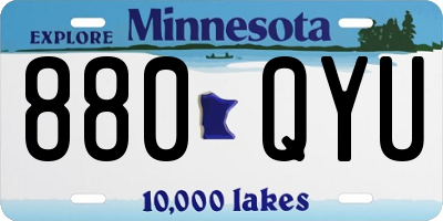 MN license plate 880QYU