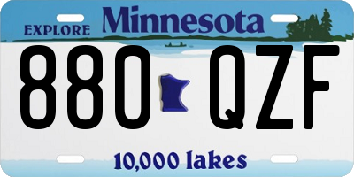 MN license plate 880QZF