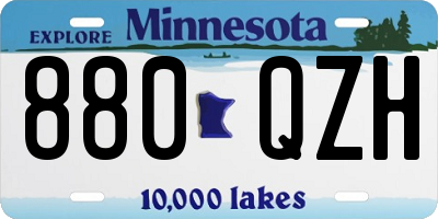 MN license plate 880QZH