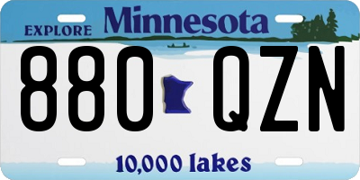 MN license plate 880QZN