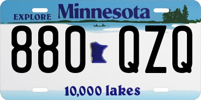 MN license plate 880QZQ